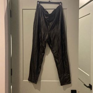 2XL Faux Leather Leggings